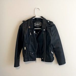 Black leather jacket